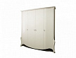 Шкаф для одежды Луиза ММ-227-01/04Б, белая эмаль с серебряной патиной