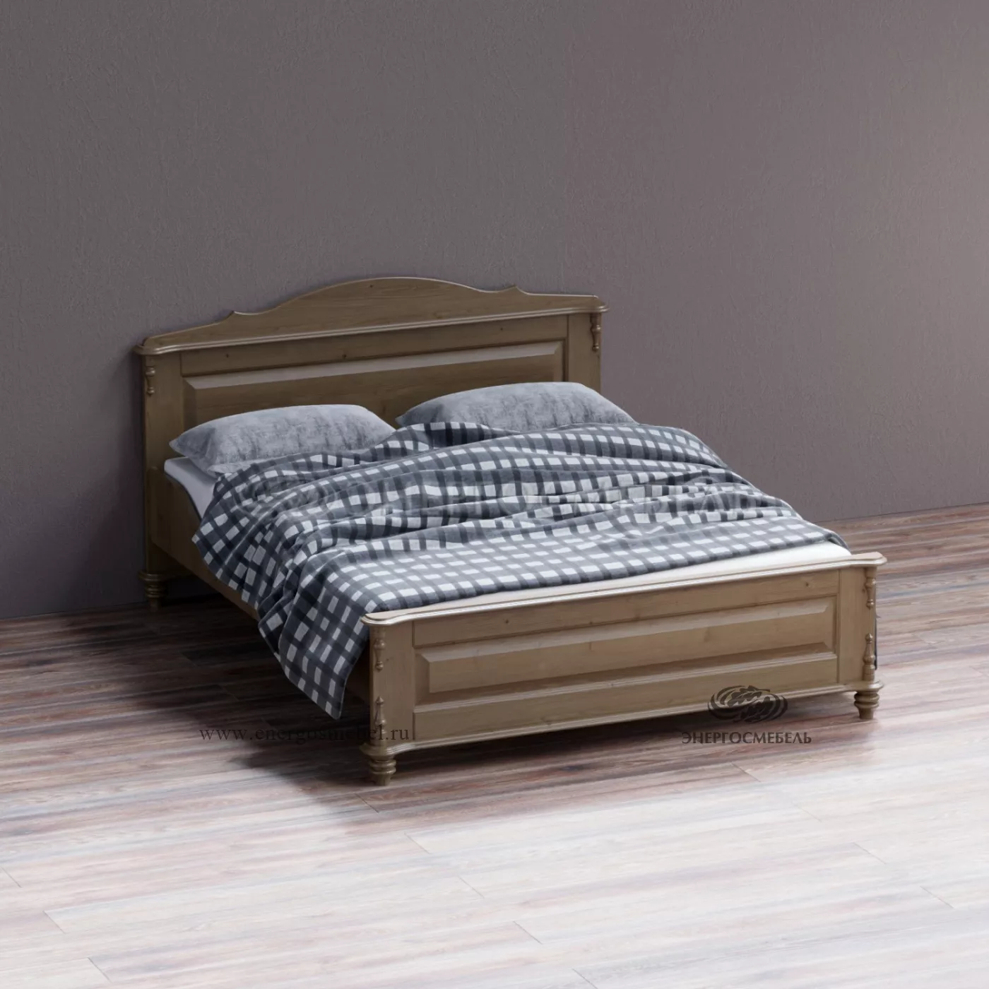 Кровать Скандия двойная (1400х2000), низкое изножье