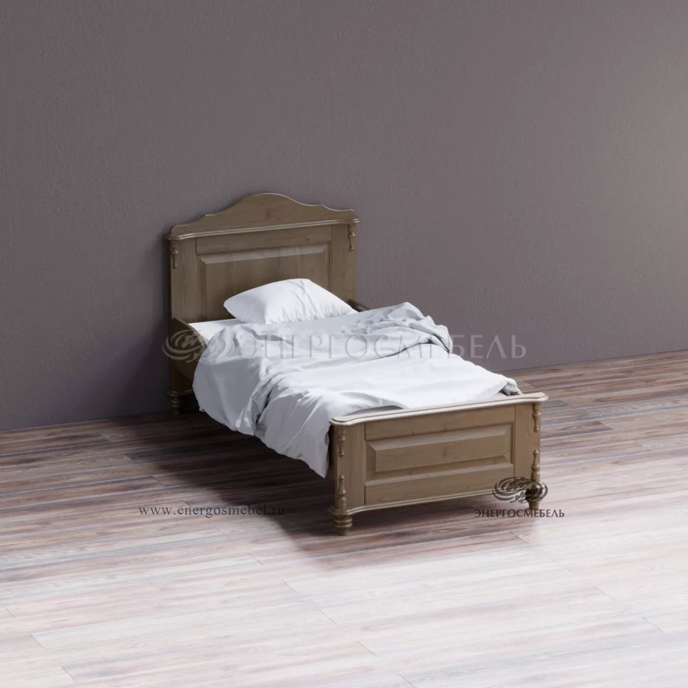 Кровать Скандия одинарная (1200х2000), низкое изножье